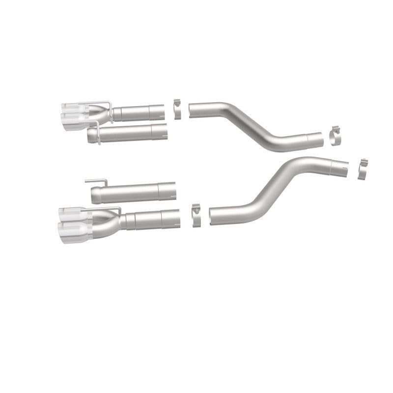 Magnaflow 19206 - MAG19206 - MagnaFlow Axle-Back, SS, 3in, Quad Split Rear 3.5 Tips 2015 Dodge Challenger incl SRT Hellcat - Shipped in Europe - Tuningsupply.com