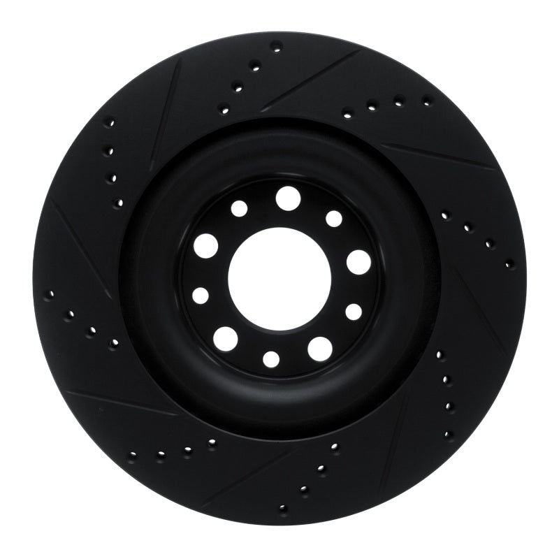 R1 Concepts 633-16013R - RNC633-16013R - R1 2017-2025 Alfa Romeo Stelvio Rear Right Drilled & Slotted Black Brake Rotor - Shipped in Europe - Tuningsupply.com