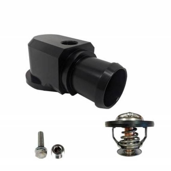 Granatelli Motor Sports 430180B - GMS430180B - Granatelli 18-19 Jeep Trackhawk Billet Thermostat Housing w/180 Deg Thermostat - Black - Shipped in Europe - Tuningsupply.com