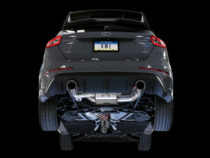 AWE Tuning 3025-33024 - AWE3025-33024 - AWE Tuning Ford Focus RS SwitchPath Cat-back Exhaust - Diamond Black Tips - Shipped in Europe - Tuningsupply.com
