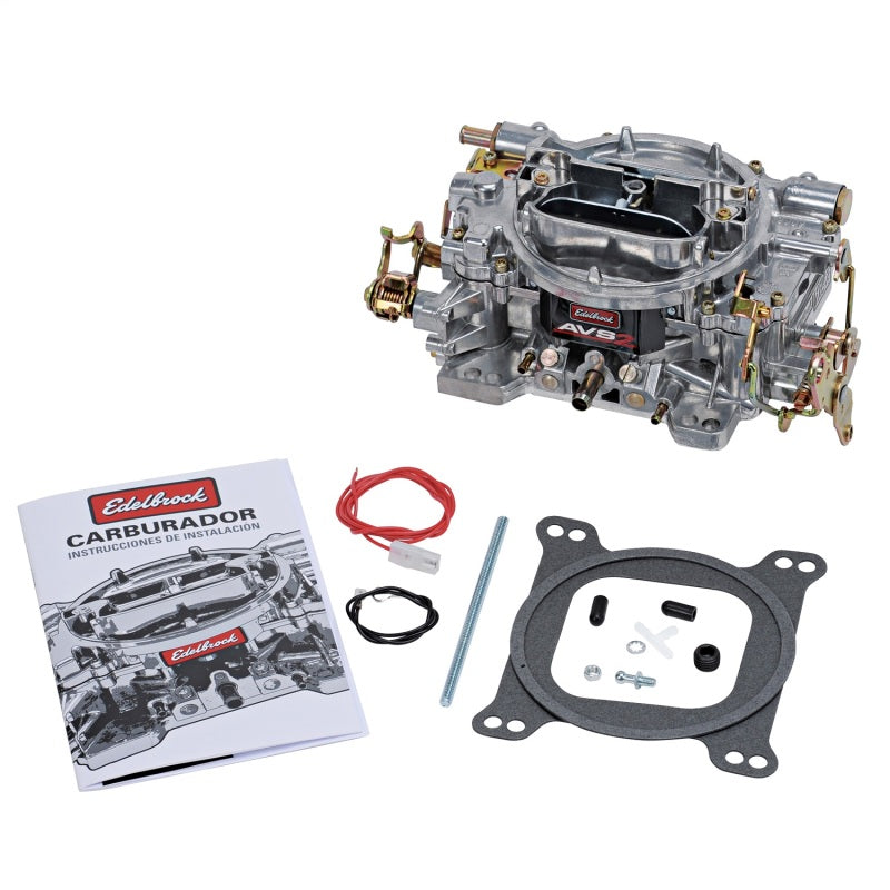 Edelbrock 1902 - EDE1902 - Edelbrock AVS2 500 CFM Carburetor w/Manual Choke Satin Finish (Non-EGR) - Shipped in Europe - Tuningsupply.com