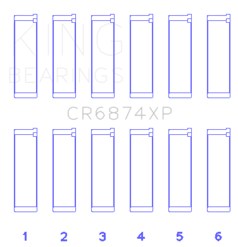 King Engine Bearings GCR6874XP - KINGCR6874XP - King Engine Bearings Subaru EZ30/EZ30D (Size STD) Performance Rod Bearing Set - Shipped in Europe - Tuningsupply.com