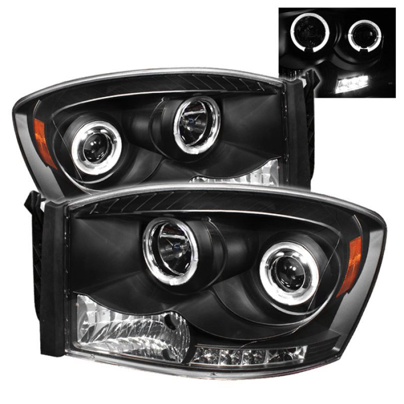 SPYDER 5010001 - SPY5010001 - Spyder Dodge Ram 1500 06-08/Ram 2500 06-09 Projector Headlights LED Halo LED Blk PRO-YD-DR06-HL-BK - Shipped in Europe - Tuningsupply.com