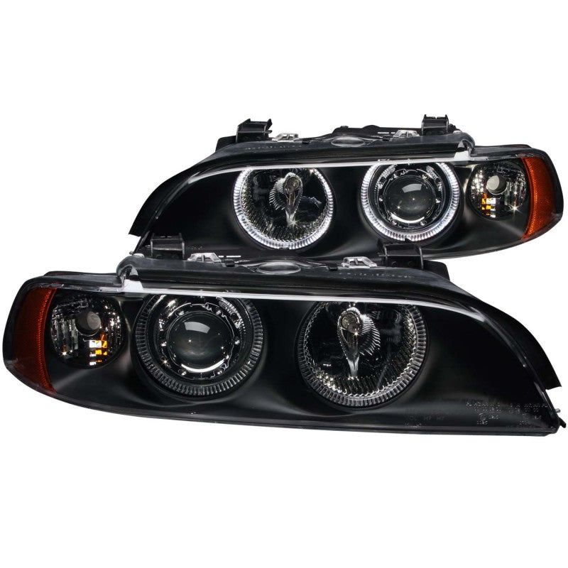 ANZO 121017 - ANZ121017 - ANZO 1997-2001 BMW 5 Series Projector Headlights w/ Halo Black - Shipped in Europe - Tuningsupply.com