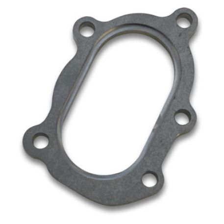 Vibrant 1448 - VIB1448 - Vibrant GT25R / GT28R Discharge Flange with Oval Outlet (5 Bolt) T304 SS 1/2in Thick - Shipped in Europe - Tuningsupply.com