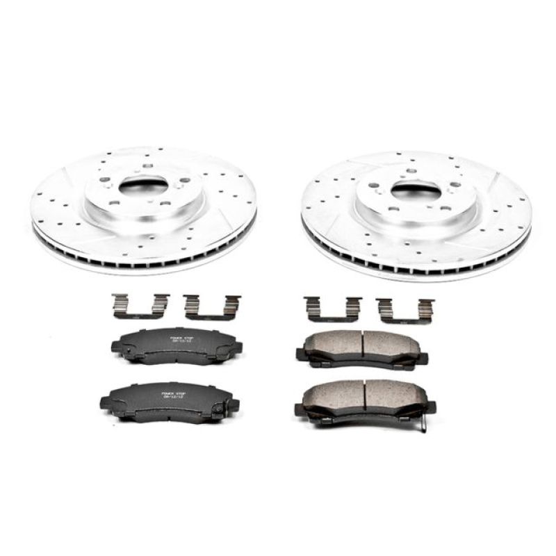 PowerStop K5855 - PSBK5855 - Power Stop 09-14 Acura TL Front Z23 Evolution Sport Brake Kit - Shipped in Europe - Tuningsupply.com