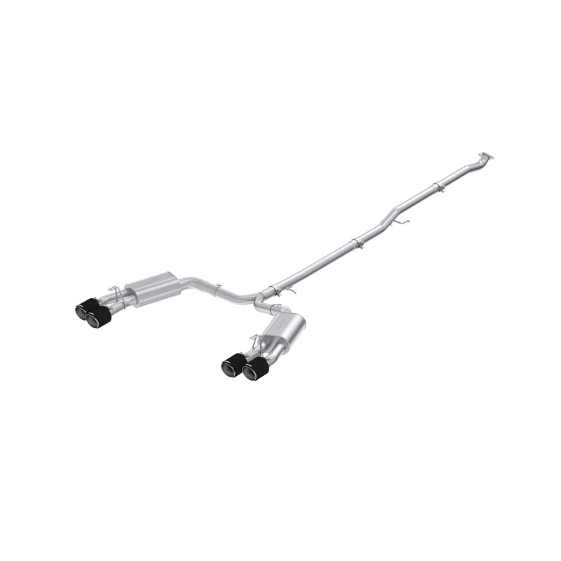 MBRP S47153CF - MBRPS47153CF - MBRP 21-23 Hyundai Sonata N Line 2.5L Turbo T304SS 2.5in Cat-Back w/ Carbon Fiber Quad Tips - Shipped in Europe - Tuningsupply.com