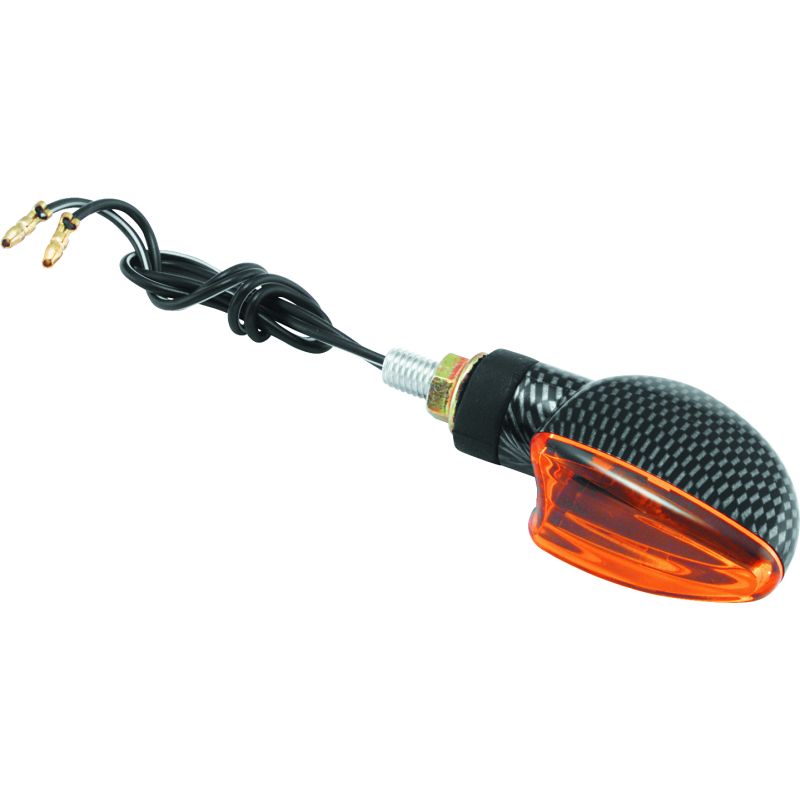BikeMaster 266009 - BKM266009 - BikeMaster Ministalk Marker Light V-Shape Carbon/Amber - Shipped in Europe - Tuningsupply.com