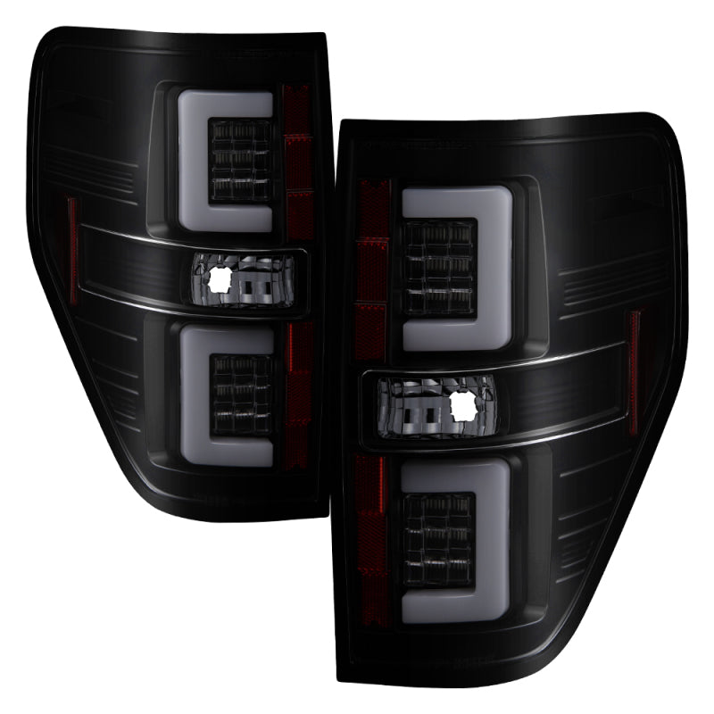SPYDER 5084217 - SPY5084217 - Spyder 09-14 Ford F150 V2 Light Bar LED Tail Lights - Blk Smoke (ALT-YD-FF15009V2-LBLED-BSM) - Shipped in Europe - Tuningsupply.com