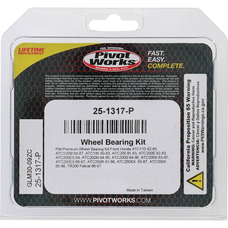 Pivot Works 25-1317-P - PIV25-1317-P - Pivot Works Premium Wheel Bearing - Shipped in Europe - Tuningsupply.com