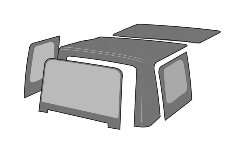 Rampage 99315 - RAM99315 - Rampage 1997-2006 Jeep Wrangler(TJ) OEM Replacement Top - Black Denim - Shipped in Europe - Tuningsupply.com