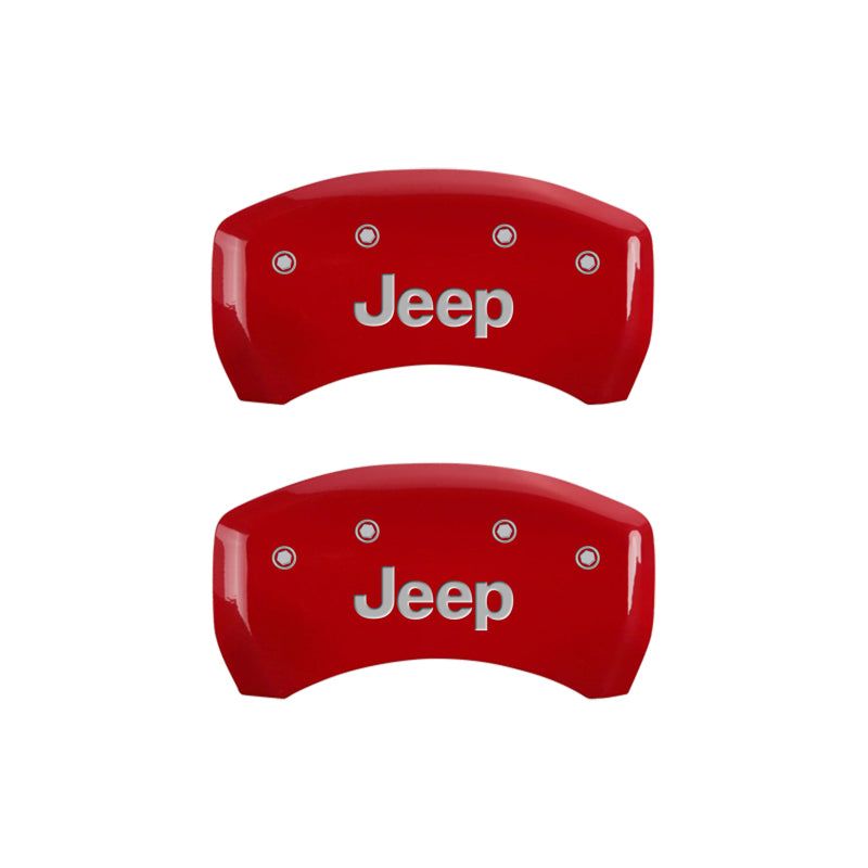MGP 42012SJEPRD - MGP42012SJEPRD - MGP 4 Caliper Covers Engraved Front & Rear JEEP Red finish silver ch - Shipped in Europe - Tuningsupply.com
