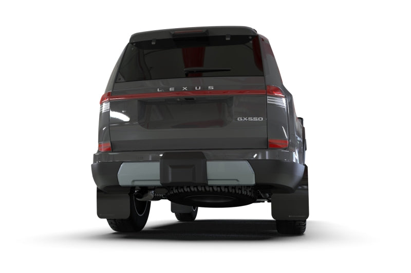Rally Armor MF142-UR-BLK-DGRY - RALMF142-UR-BLK-DGRY - Rally Armor 2024+ Lexus GX-550 Overtrail Black UR Mud Flap Dark Grey Logo - Shipped in Europe - Tuningsupply.com
