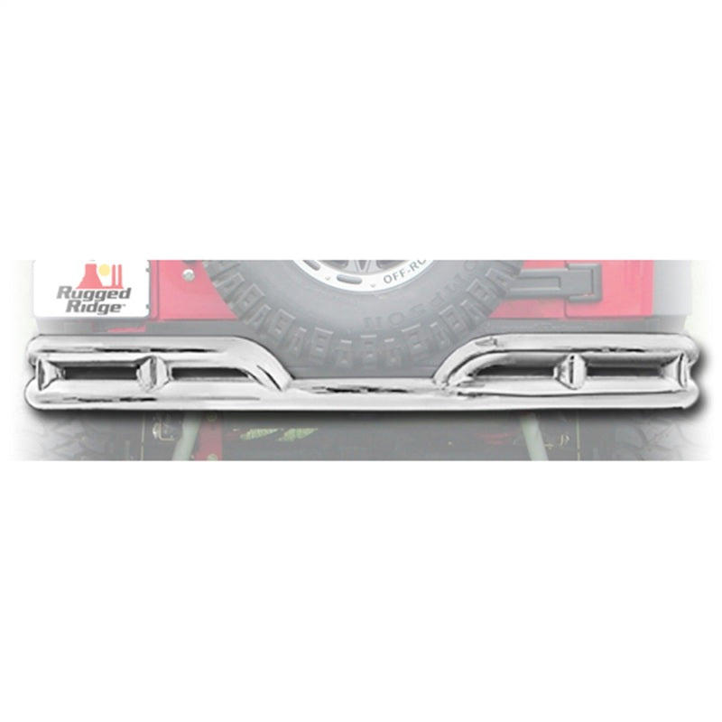 Rugged Ridge 11573.10 - RUG11573.10 - Rugged Ridge 3in Double Rear Tube Bumper 07-18 Jeep Wrangler - Shipped in Europe - Tuningsupply.com
