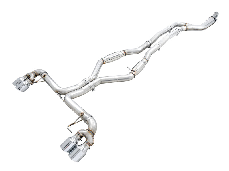 AWE Tuning 3020-42078 - AWE3020-42078 - AWE Tuning 2019+ BMW M340i (G20) Track Edition Exhaust - Quad Chrome Silver Tips - Shipped in Europe - Tuningsupply.com