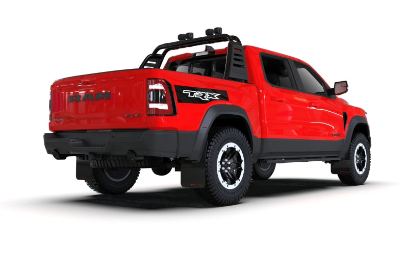 Rally Armor MF128-UR-BLK-WH - RALMF128-UR-BLK-WH - Rally Armor 21-25 Dodge Ram 1500 TRX Black UR Mud Flap - White Logo - Shipped in Europe - Tuningsupply.com