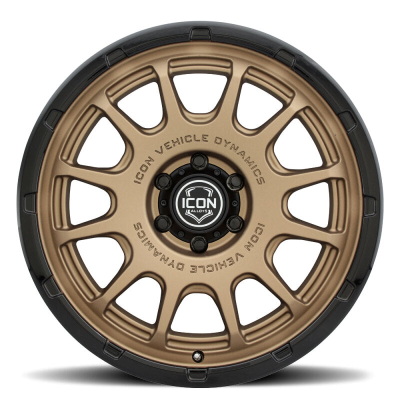 ICON 8420906356SBGB - ICO8420906356SBGB - ICON Alloys Rancho 20x9 / 6x135 / 16mm / 5.625in BS Satin Bronze w/ Gloss Black Lip Wheel - Shipped in Europe - Tuningsupply.com