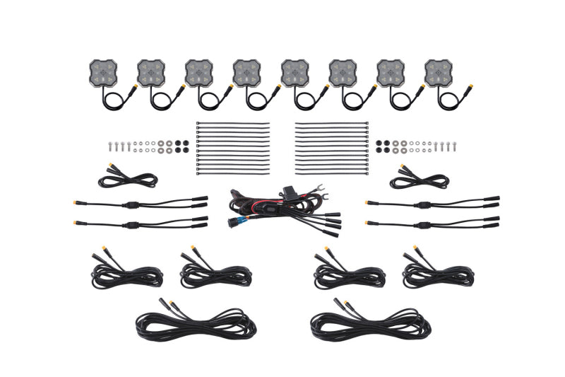 Diode Dynamics DD8746 - DIODD8746 - Diode Dynamics Rock Light - Red/White - M8 8-Pack - Shipped in Europe - Tuningsupply.com