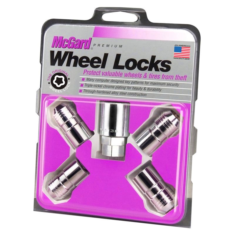 McGard 24215 - MCG24215 - McGard Wheel Lock Nut Set - 4pk. (Cone Seat) M14X1.5 / 21mm & 22mm Dual Hex / 1.639in. L - Chrome - Shipped in Europe - Tuningsupply.com