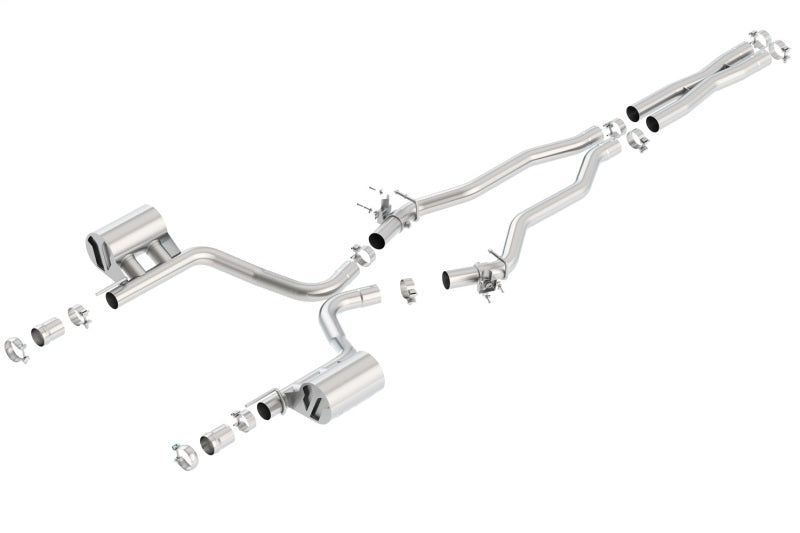 Borla 140641 - BOR140641 - Borla 2015 Dodge Challenger SRT/392 Hemi 6.4L V8 ATAK Catback Exhaust w/ Valves Factory Bezel - Shipped in Europe - Tuningsupply.com