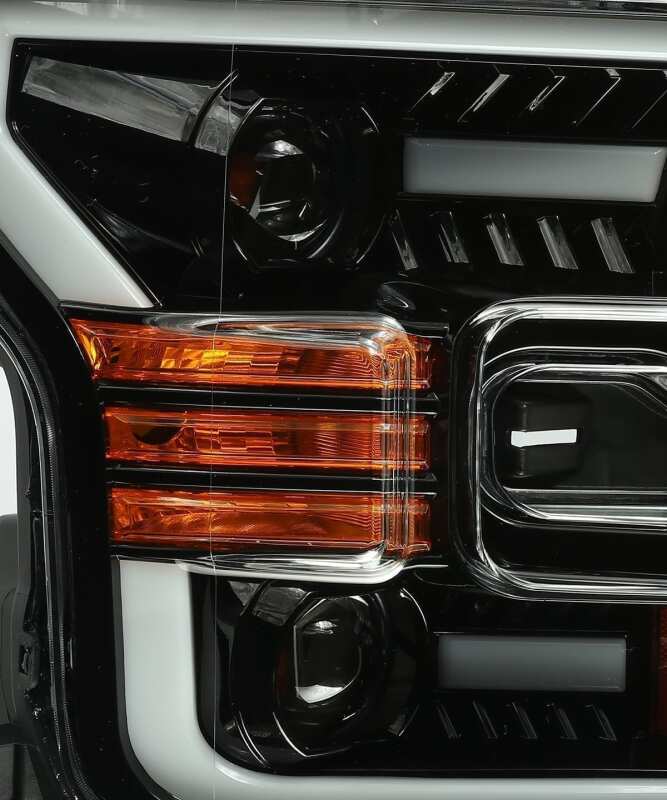 AlphaRex 880168 - ARX880168 - AlphaRex 15-17 Ford F-150 LUXX LED Projector Headlights Plank Style Alpha Blk w/Activ Light/DRL - Shipped in Europe - Tuningsupply.com