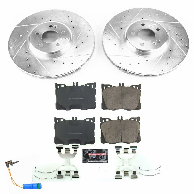 PowerStop K7986 - PSBK7986 - Power Stop 2018 Mercedes-Benz C43 AMG Front Z23 Evolution Sport Brake Kit - Shipped in Europe - Tuningsupply.com
