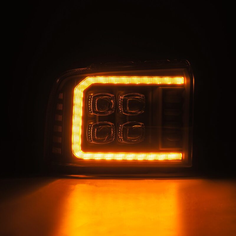 AlphaRex 880319 - ARX880319 - AlphaRex 05-07 Ford F250/350/450/550 Super Duty NOVA LED Proj HL Blk w/Actv Light & Seq Sig + SB DRL - Shipped in Europe - Tuningsupply.com