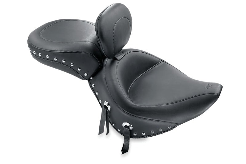 Mustang Motorcycle 79130 - MMP79130 - Mustang 84-06 Harley Standard Rear Tire Wide Touring Recessed Passenger Seat w/Studs - Black - Shipped in Europe - Tuningsupply.com