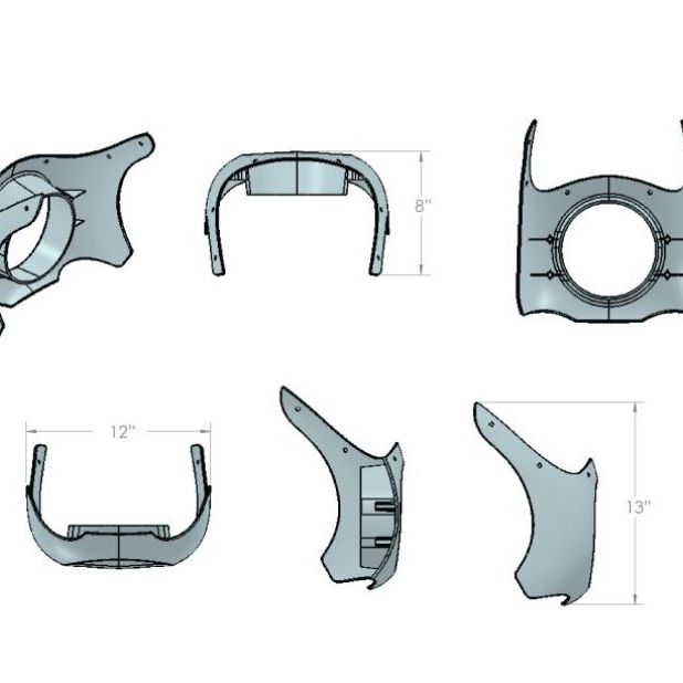 Burly Brand B10-0001 - BURB10-0001 - Burly Brand Outlaw Fairing - Shipped in Europe - Tuningsupply.com