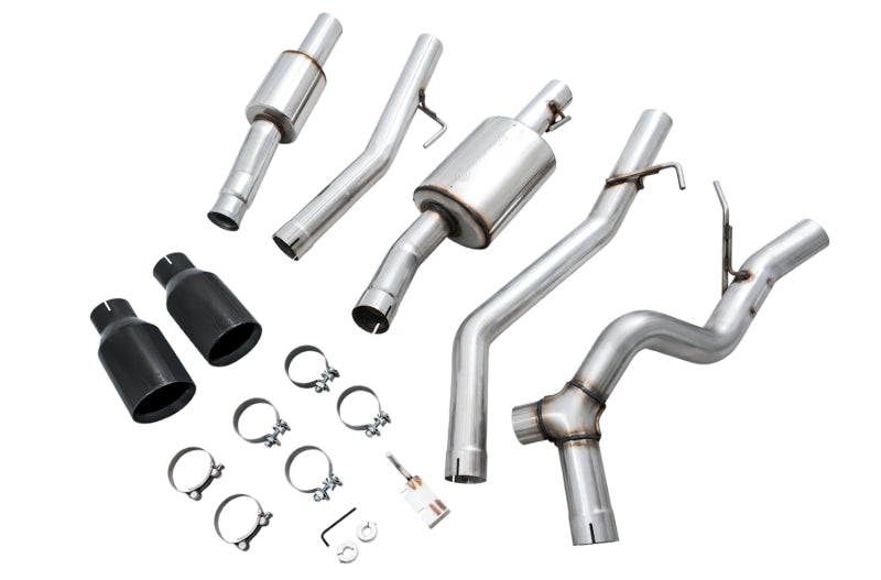 AWE Tuning 3015-33101 - AWE3015-33101 - AWE Tuning 20-21 Jeep Gladiator JT 3.6L Tread Edition Cat-Back Dual Exhaust - Diamond Black Tip - Shipped in Europe - Tuningsupply.com