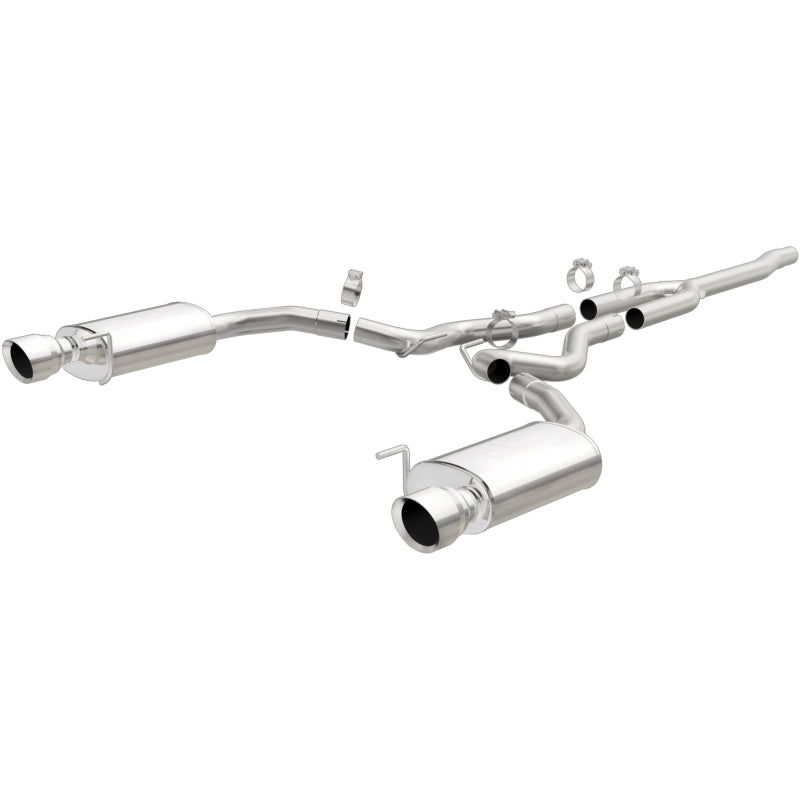 Magnaflow 19097 - MAG19097 - MagnaFlow Cat Back, SS, 2.5in, Street, Dual Split Polished 4.5in Tips 2015 Ford Mustang Ecoboost - Shipped in Europe - Tuningsupply.com