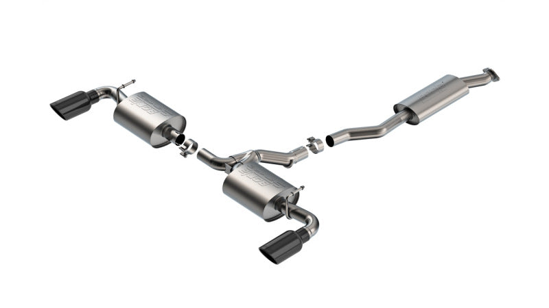 Borla 141009BC - BOR141009BC - Borla 19-25 Toyota RAV4 (excl. Hybrid) 2.25 S-Type Cat Back Exhaust - Black Chrome - Shipped in Europe - Tuningsupply.com