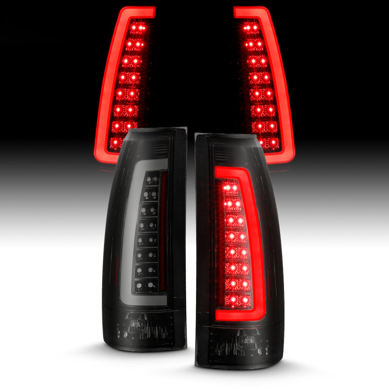 ANZO 311345 - ANZ311345 - ANZO 1999-2000 Cadillac Escalade LED Taillights Black Housing Smoke Lens Pair - Shipped in Europe - Tuningsupply.com