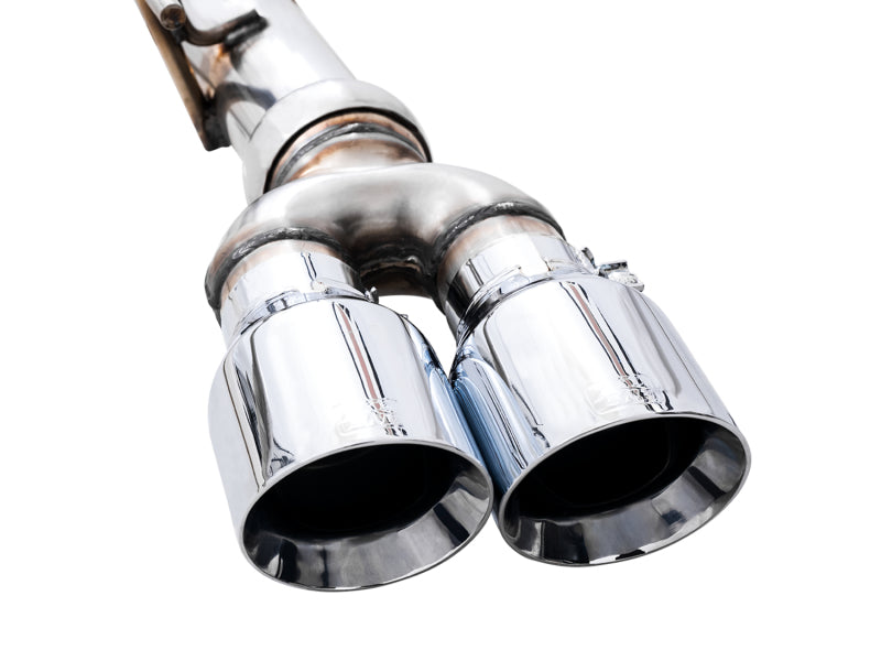 AWE Tuning 3015-42203 - AWE3015-42203 - AWE Tuning 4th Gen GM 1500 6.2L 0FG Catback Split Rear Exit (w/ Bumper Cutouts) - Quad Chrome Tips - Shipped in Europe - Tuningsupply.com