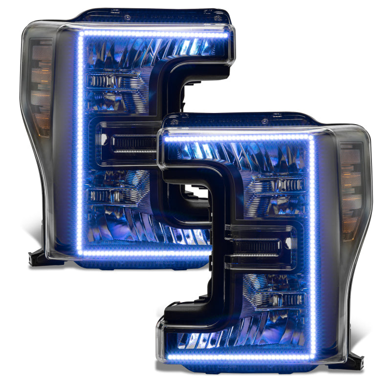 ORACLE Lighting 8203-332 - ORL8203-332 - Oracle 17-19 Ford F-250 SD Dynamic Pre-Assembled Headlights - Halogen - Black Edition - - Shipped in Europe - Tuningsupply.com