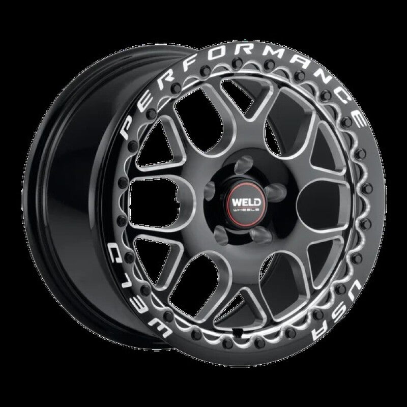 Weld - WELS91070089P42 - Weld S910 Solana Beadlock 17x10 6x135 ET42 BS 7.15 Gloss Black Wheel MIL Dia 87.1 - Shipped in Europe - Tuningsupply.com