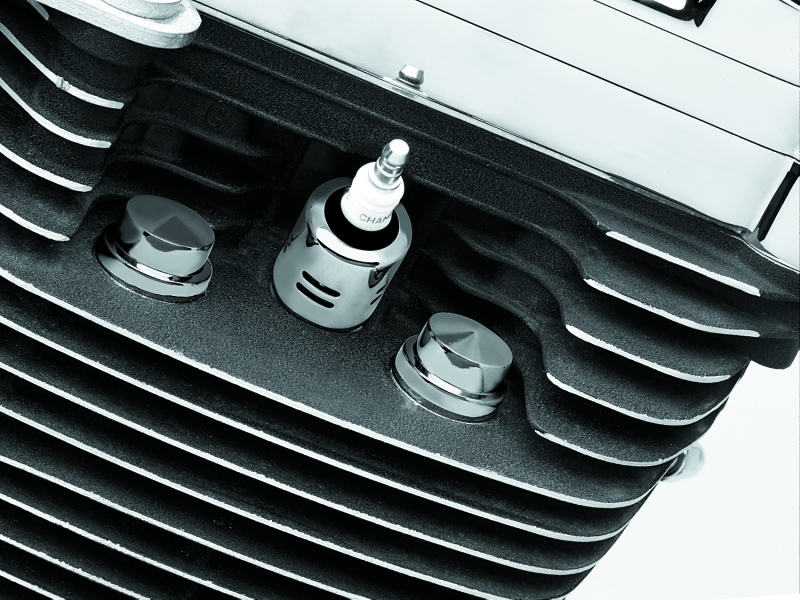 Kuryakyn 8106 - KUR8106 - Kuryakyn Head Bolt Covers Peaked 87-Up Big Twin Chrome - Shipped in Europe - Tuningsupply.com