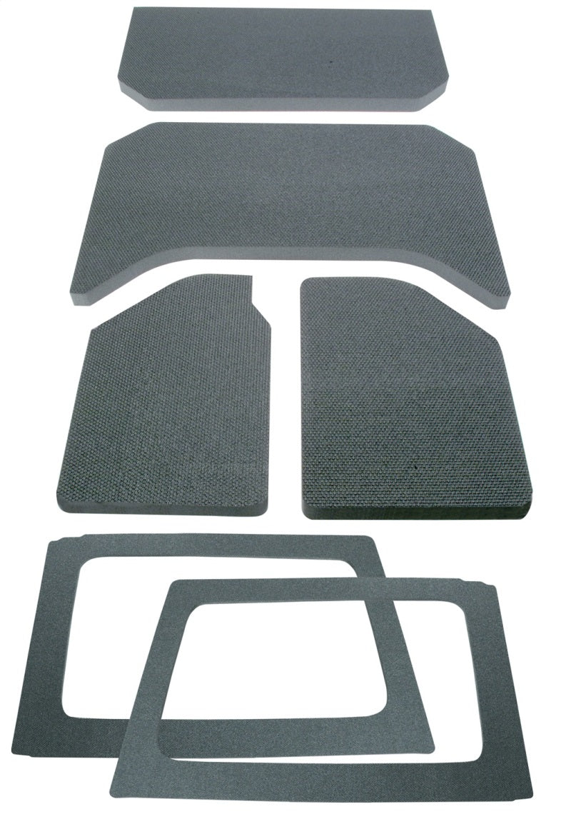 DEI 50291 - DEI50291 - DEI 11-18 Jeep Wrangler JK 4-Door Boom Mat Complete Headliner Kit - 6 Piece - Gray - Shipped in Europe - Tuningsupply.com