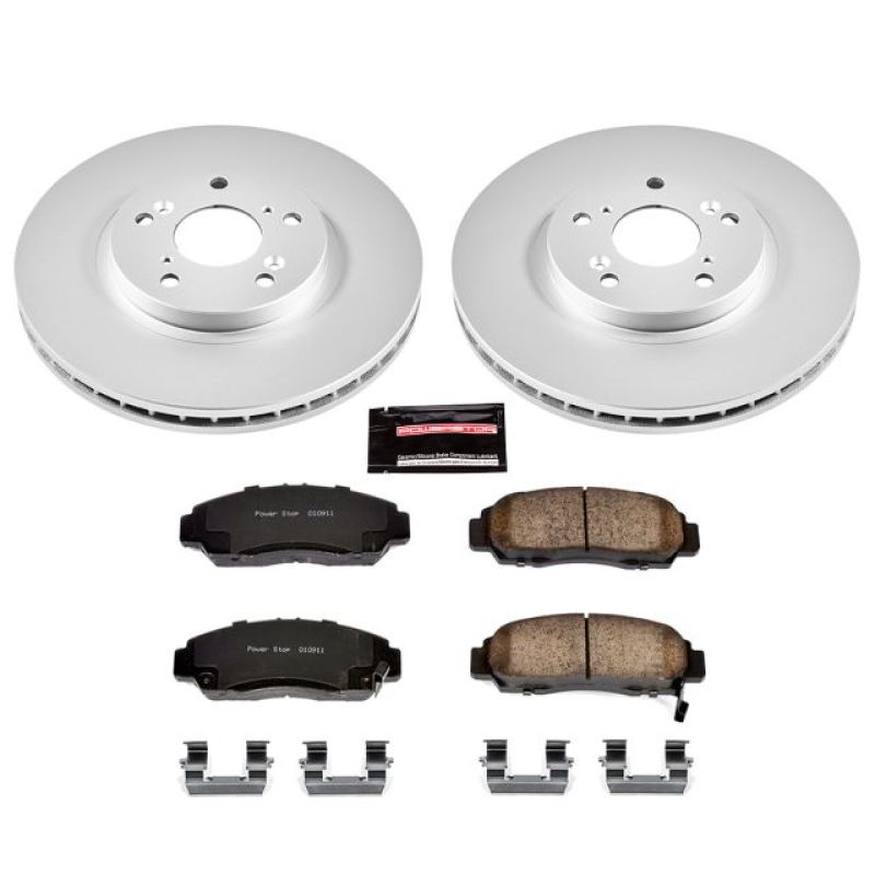 PowerStop CRK2292 - PSBCRK2292 - Power Stop 01-03 Acura CL Front Z17 Evolution Geomet Coated Brake Kit - Shipped in Europe - Tuningsupply.com
