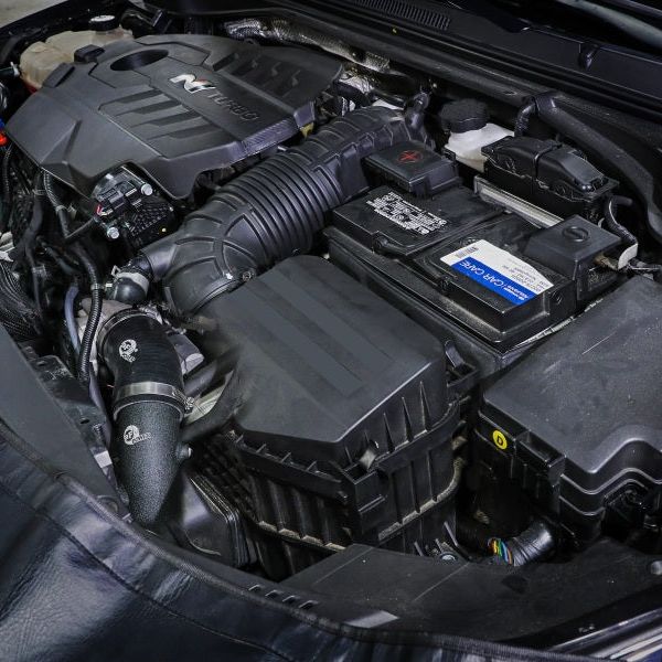 aFe 46-20649-B - AFE46-20649-B - aFe 19-22 Hyundai Veloster N L4 2.0L (t) BladeRunner 2-3/4in Aluminum Cold Charge Pipe - Black - Shipped in Europe - Tuningsupply.com
