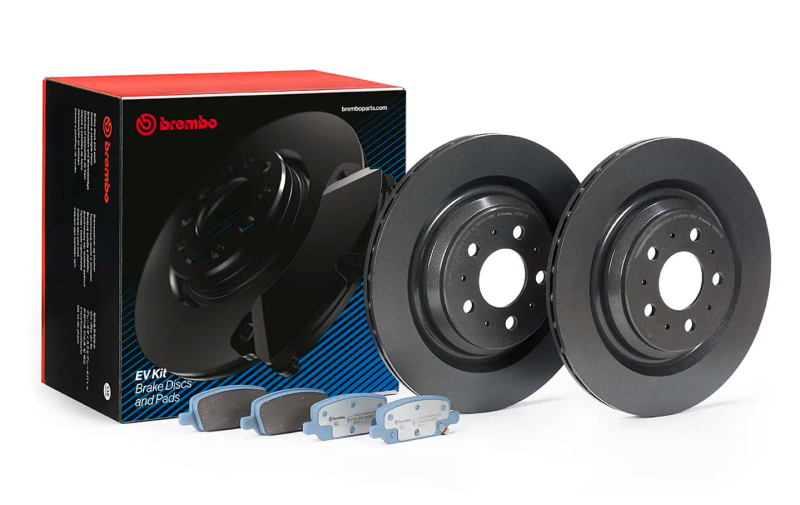 Brembo OE KT08002 - BREKT08002 - Brembo OE 17-21 Tesla Model 3/20-21 Model Y EV Brake Kit - Rear - Shipped in Europe - Tuningsupply.com