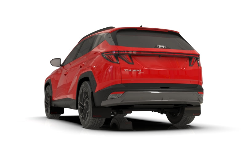 Rally Armor MF125-UR-BLK-RD - RALMF125-UR-BLK-RD - Rally Armor 2025 Hyundai Tucson ICE XRT Black UR Mud Flap - Red Logo - Shipped in Europe - Tuningsupply.com