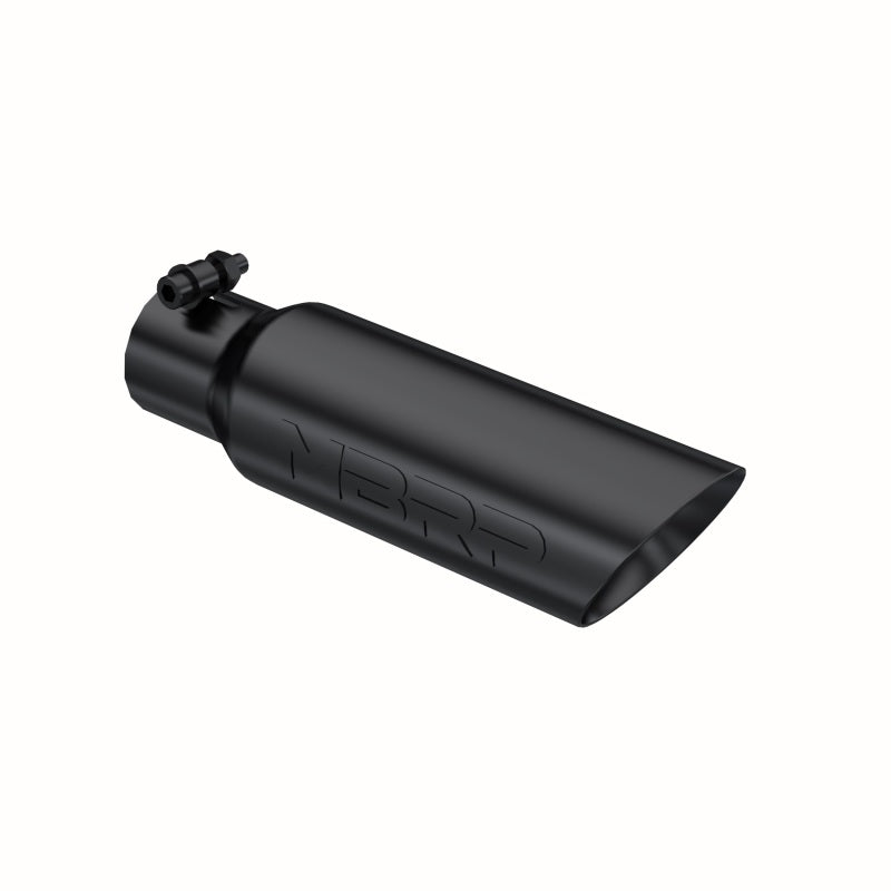 MBRP PT5106BLK - MBRPT5106BLK - MBRP Universal Tip 3.5 O.D. Dual Wall Angled 2.5 inlet 12 length - Black Finish - Shipped in Europe - Tuningsupply.com