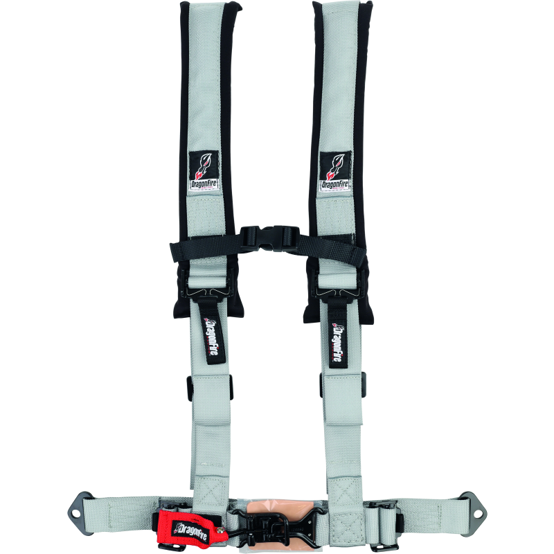 DragonFire Racing 521274 - DFR521274 - DragonFire Racing Harness- H-Style- 4-Point- 2in Buckle- Grey - Shipped in Europe - Tuningsupply.com