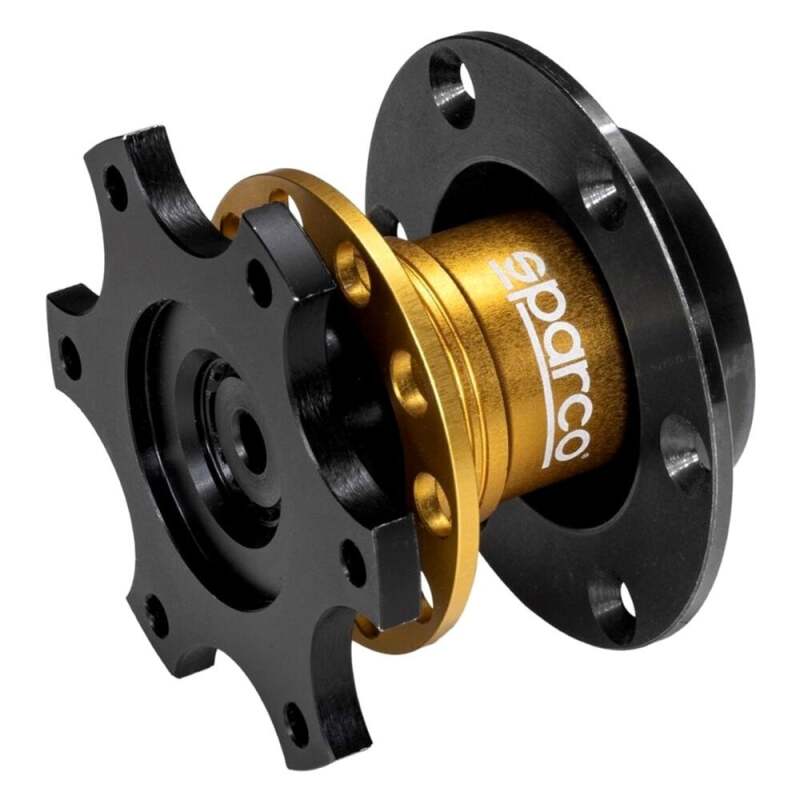 SPARCO 015R98R - SPA015R98R - Sparco 6-Bolt Steering Wheel Quick Release - Gold - Shipped in Europe - Tuningsupply.com
