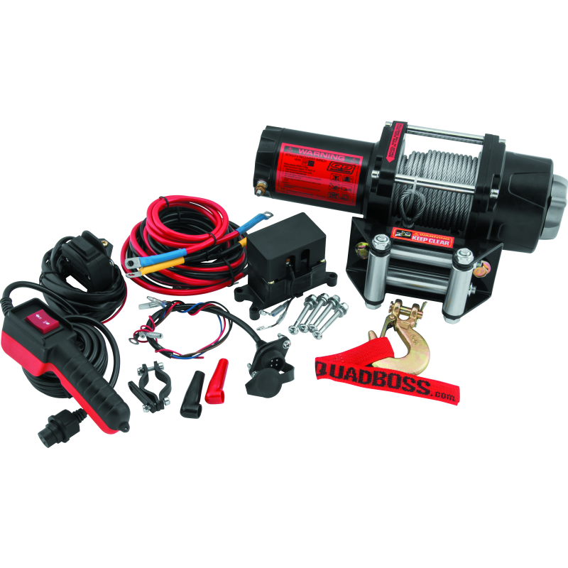 QuadBoss 608700 - QBS608700 - QuadBoss Winch 2500Lb W/Cable - Shipped in Europe - Tuningsupply.com