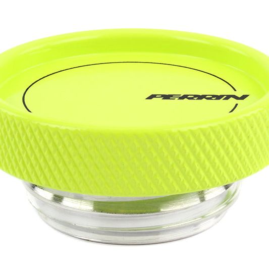 Perrin Performance PSP-ENG-711NY - PERPSP-ENG-711NY - PERRIN 02-25 Subaru Impreza/WRX/STI & 13-25 Crosstrek/BRZ/FR-S/GR86/GR86 Oil Fill Cap - Neon Yellow - Shipped in Europe - Tuningsupply.com
