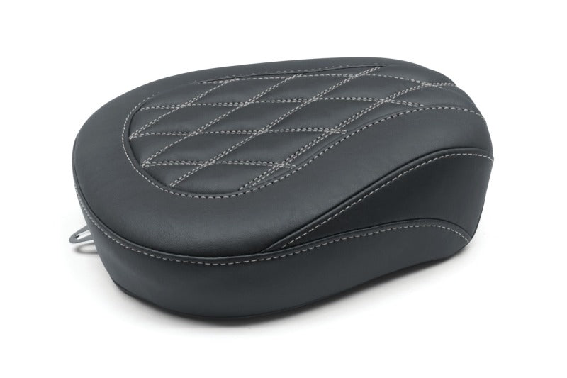 Mustang Motorcycle 76648GM - MMP76648GM - Mustang 08-21 Harley Wide Tripper FL Touring Passenger Seat w/Grey Diamond Stitch - Black - Shipped in Europe - Tuningsupply.com