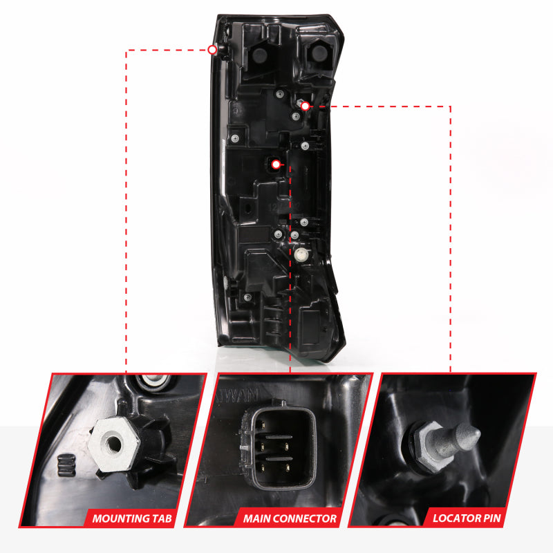 ANZO 311455X - ANZ311455X - ANZO 22-24 Toyota Tundra Z-Series Full LED Tail Lights Smoke Lens Init/SeqSig- Pair - Shipped in Europe - Tuningsupply.com