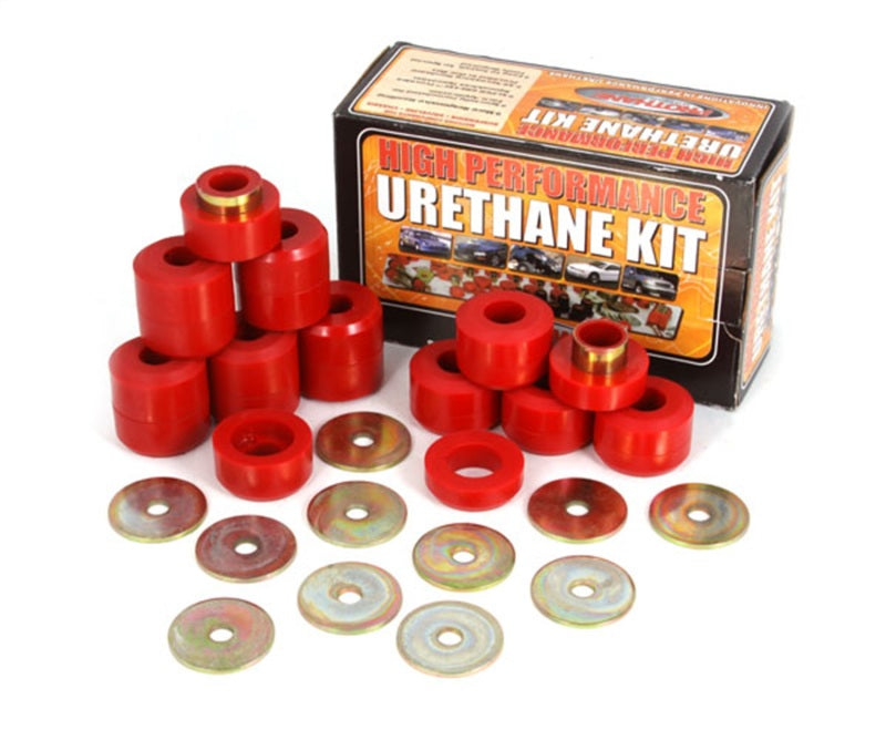 Rugged Ridge 18351.06 - RUG18351.06 - Rugged Ridge Body Mount Kit Red 22 Pieces 97-06 TJ - Shipped in Europe - Tuningsupply.com